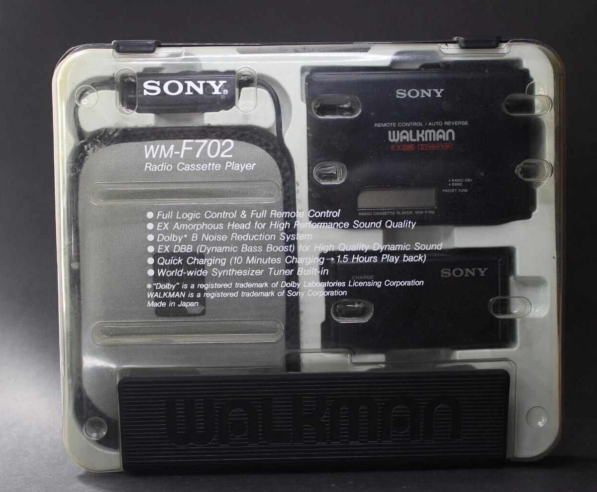 Boxed Sony Walkman WM-F702 with Accessories