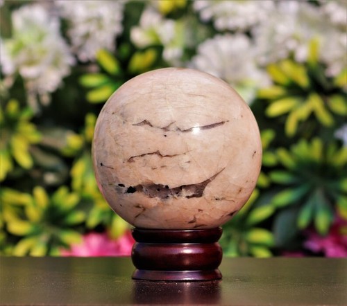 Large 110MM Natural Milky Moonstone Crystal Stone Chakra Healing Sphere Ball - Foto 7 di 9