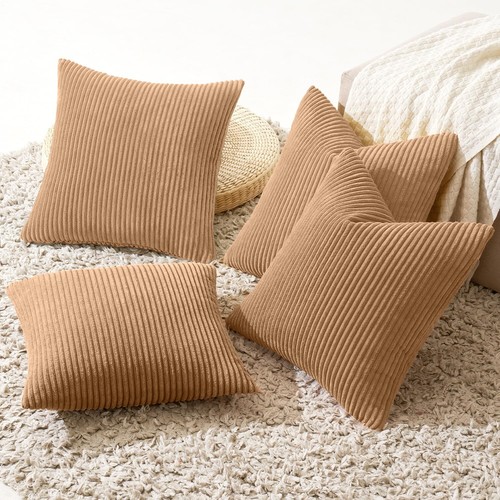 Cushion Covers 18x18" Pack of 4 Velvet Filled Cushions Square Sofa Pillows Cases - Picture 11 of 96