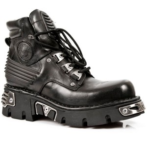 in comodi New stivali pelle metallico s1 M 924 Rock gotico classici Mens nero BTB8HqPZn