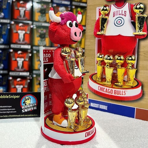 BENNY the BULL Chicago Bulls 6X Time Champions NBA Michael Jordan Bobblehead - Picture 5 of 11