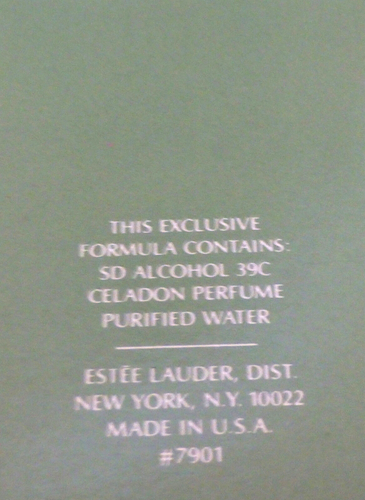 VTG 1970s Estee Lauder CELADON Real Parfum Perfume Splash HUGE 2.5 Oz 75ml - Picture 10 of 12