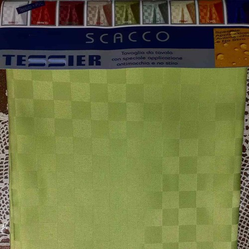 Tablecloth Stain Resistant for 4, 6, 12 and 18 Seats Tessier Art. Checkered - Picture 4 of 7