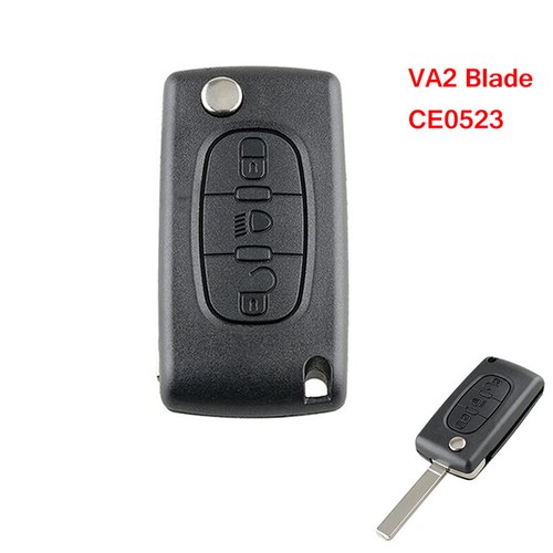 Fit for Citroen C4 04-2010 C5 08-2011 C6 2005-2012 3 Button Remote Key Fob Case - Picture 1 of 12