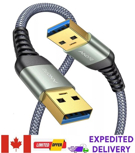 Câble USB 3.0 A vers un mâle tressé 3 pieds, câble USB vers USB type A - Photo 1 sur 8