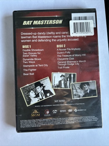 Bat Masterson Best of Season 1 (2012, 2-DVD Set) NEW Gene Barry Free Shipping - Picture 2 of 2