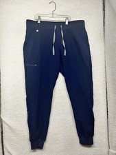 Figs Zamora Scrub Pants Womens L Large Blue Technical Collection Joggers Medical