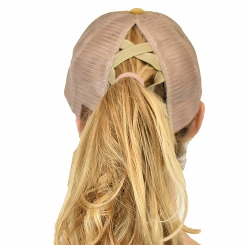 C.C Ponycap Messy High Bun Ponytail Adjustable Mesh Trucker Baseball Cap Hat - Picture 65 of 97