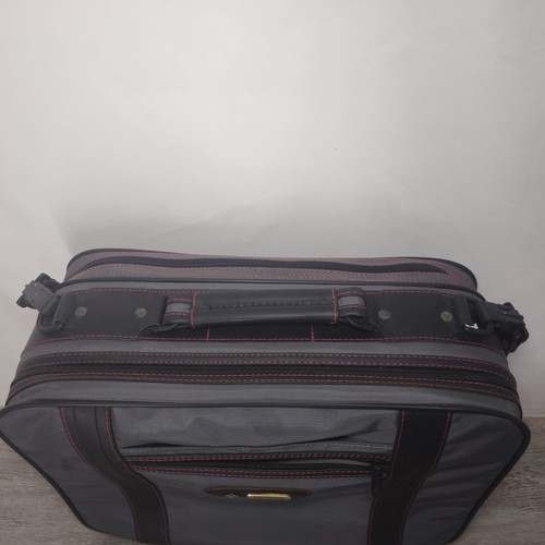 Samsonite 1980s Business Grey Laptop Case Travel Bag Carry On Shoulder bag Vtg - Picture 2 of 23