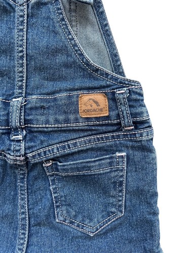 Jordache Toddler Girls Jean Shorts Overalls Denim Size 3T Retro 90s Carpenter - Picture 3 of 8