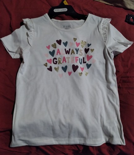 365 Kids From Garanimals Girls Summer Ruffle Short Sleeves T-shirt Sz 10 NWT - Picture 3 of 8