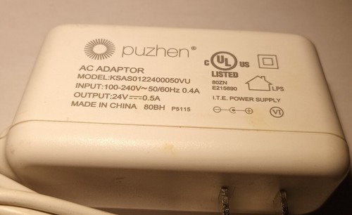 Puzhen Netzteil 24V 0,5A Modell: KSAS0122400050VU Fassstecker (getestet) - Bild 2 von 3