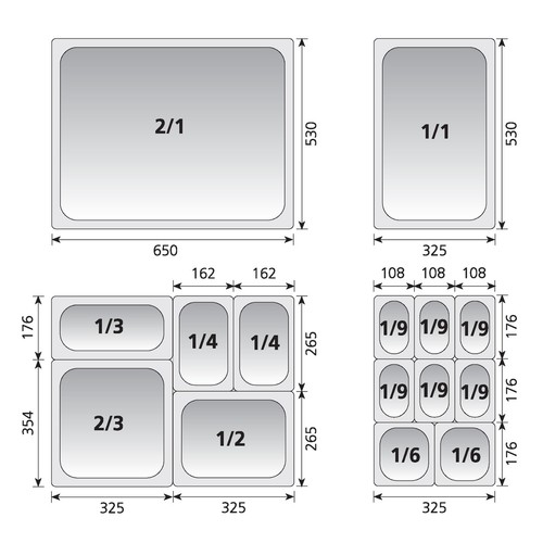Bain Marie 1/6 Size Gastro Pan/Tray - 200mm Deep £61.88 + vat (5 Pack) - 第 2/3 張圖片
