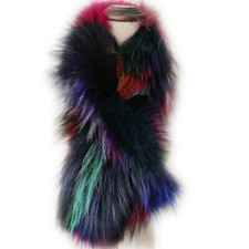 Women Real Best Silver Fox Fur Scarf Winter Warm Neckerchief Muffler Multicolor