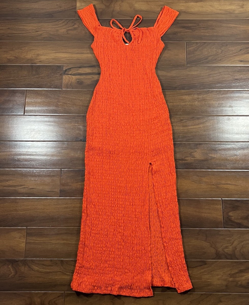 free people dress orange Free People Linen-Blend Mini Dress - Orange Trees