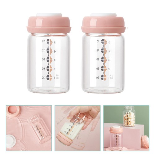 2 Pcs Milchaufbewahrungsbecher Muttermilch Flaschen Speichern Neugeboren - Bild 12 von 12