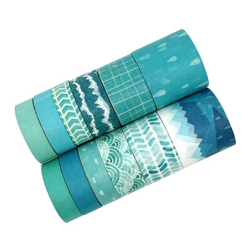 Wrapables Decorative Washi Tape Box Set for Arts & Crafts (12 Rolls) - Picture 9 of 20