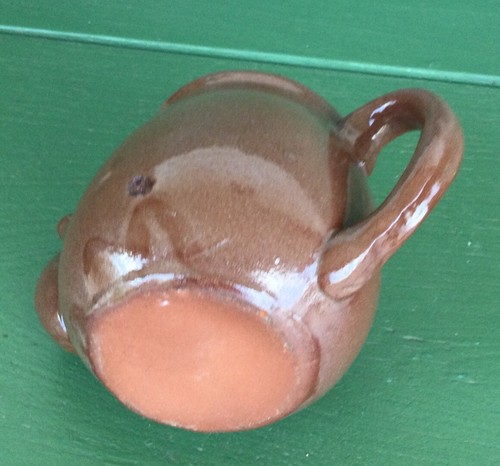 Vintage Small pottery brown teapot redware farmhouse decor cottage core NICE! - Picture 4 of 8