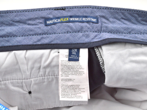 Nautica Pants Men 32x30 Black Clipper Deck Classic Fit Chino Wrinkle Resistant - Picture 6 of 9