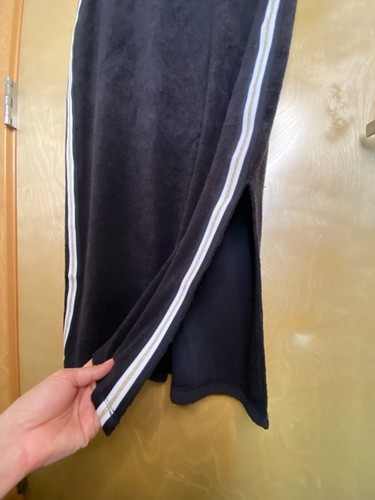 Juicy Coutour Black Terry Sport Stripe Dress with side split, Size M - Picture 4 of 8