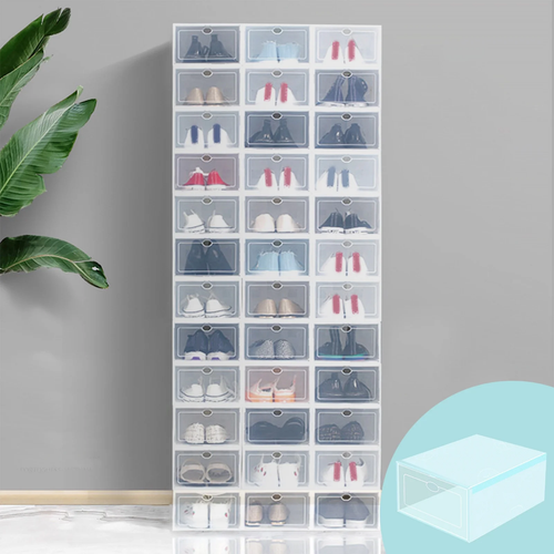 Shoe Box Organizer Transparent Plastic Closet & Home Storage Shoe Rack Drawer - Picture 10 of 11