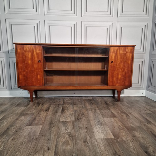 Retro Vintage Mid Century Glass Front Sideboard - Teak Danish Inspired Scandi - Picture 3 of 24