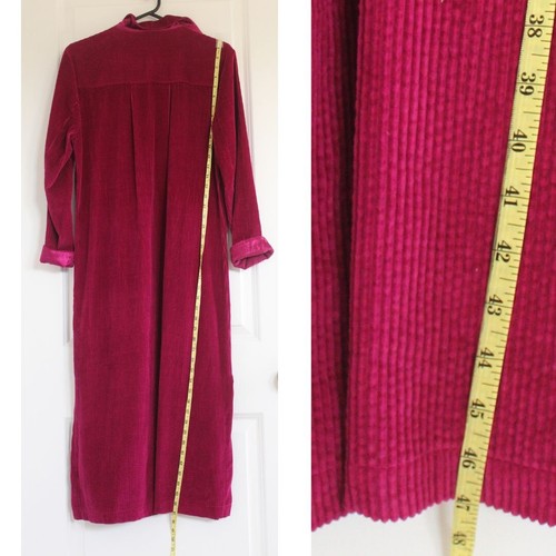 Vintage April Cornell rosa Button Down Hemd Cord Kleid Shacket Gr. XS - Bild 13 von 14