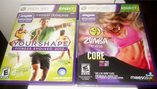 Zumba Fitness Core & Your Shape CD-ROMS (2) For Xbox 360 Both Pre-Owned (VG)