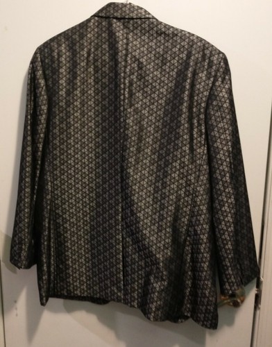 ALFANI Herren SCHWARZ SLIM FIT ZWEI KNÖPFE ANZUG JACKE BLAZER SPORT MANTEL L - Bild 2 von 10