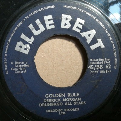 Derrick Morgan Drumbago All Stars Golden Rule 1961 Blue Beat Uk Ska Vinyl 45 Ebay