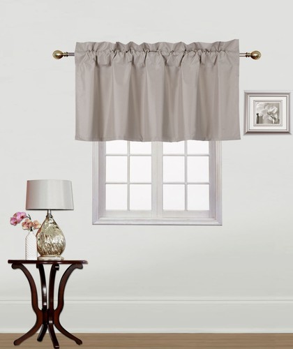 1 Small Swag Straight Insulated Foam Lined Blackout Rod Pocket Window Valance - Picture 25 of 28