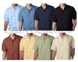 UltraClub-034-CUBAVERA-STYLE-034-Men-039-s-S-6XL-Cabana-Breeze-Button-Down-Camp-Shirt-8980