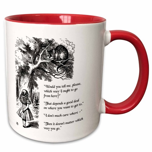 Rosa 3d Qué camino debo ir desde aquí gato Chesire - Alicia en el País de las Maravillas cita Mu - Imagen 14 de 14