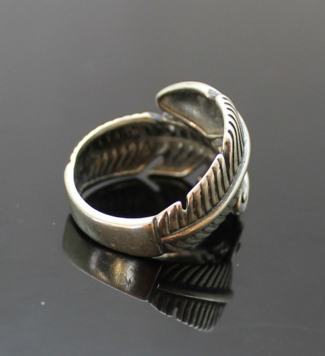 RELIOS CAROLYN POLLACK STERLING SILVER UNISEX FEATHER RING SIZE 9.75 - Picture 3 of 4