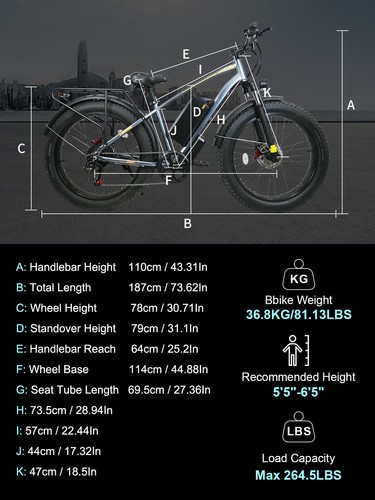 26" Electric Bike 1000W E-Bike For Adults 7 Speed Bicycle MTB 30mph Fat Tyre - Picture 15 of 16