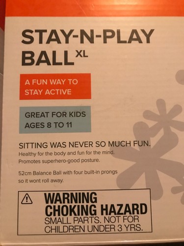 Gaiam Exercise Stay N Play Ball XL For Kids ages 8-11 52 cm Yoga for Kids NEW - Picture 6 of 6