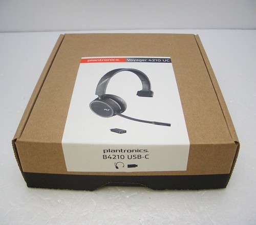 POLY / Plantronics Voyager 4210 UC Mono USB-C Bluetooth PC Headset 211317-02 NEW - Picture 1 of 2
