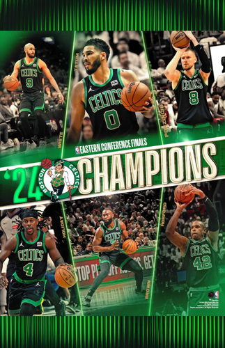 BOSTON CELTICS POSTER PHOTO PRINT TATUM BROWN WHITE CHAMPIONS 2024 NBA - Picture 5 of 14