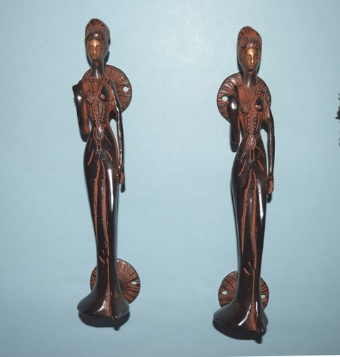 Brass Princess Door Handle Terrace Balcony Cupboard Pull Posing Lady Model HK431 - Picture 8 of 12