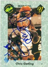 Chris Gatling autographed Basketball Card (Old Dominion) 1991 Classic #10
