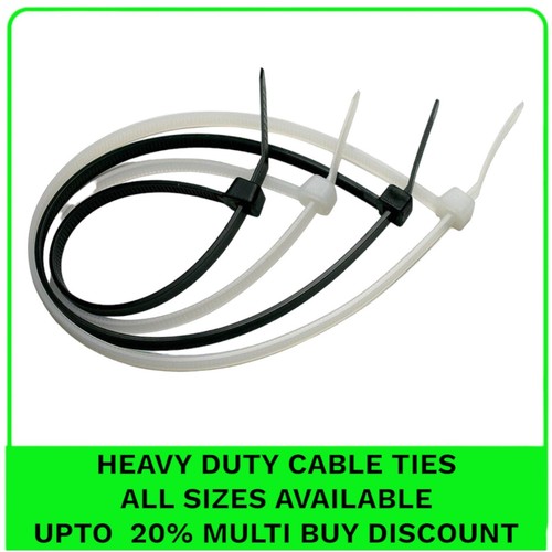 CABLE TIES EXTRA STONG HEAVY DUTY BLACK LONG SHORT THICK THIN ZIP TIES - Picture 12 of 12