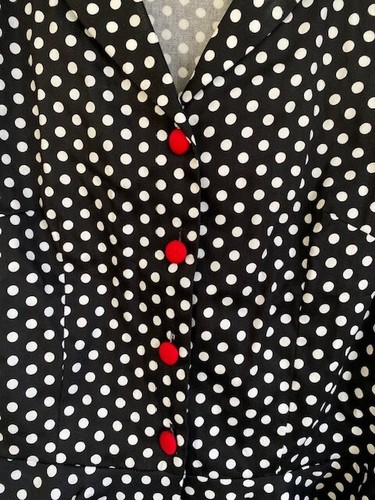 Camicia blusa nera a pois Joe Browns taglia 12 - Foto 2 di 7