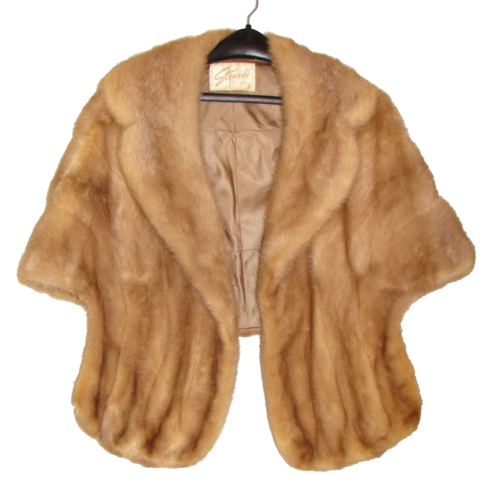 Vintage Stewart's Luxury Women's Mink Fur Stole Cape Capelet Wrap Shawl 1950-60s - Picture 6 of 18
