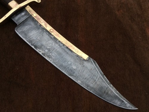 Custom Handmade 5160 Spring Steel Antiqued Alamo Musso Bowie Knife,True Replica - Picture 7 of 12