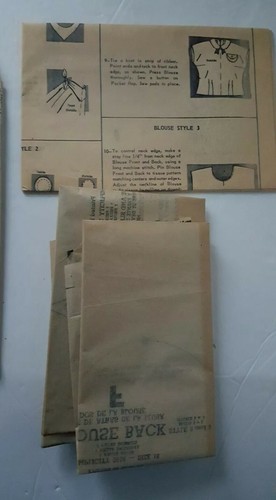 Vintage Simplicity Women Teen Sewing Pattern 3658 Top Blouse bust 34 Dated 1951 - Picture 2 of 9