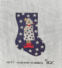 Needlpoint, 18-mesh, Starlight Starbright Mini Sock by In Good Company