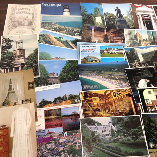 MASSACHUSETTS MA 100+ VINTAGE POSTCARD LOT, Brochures Pamphlets Ephemera Maps Ad - Picture 20 of 24