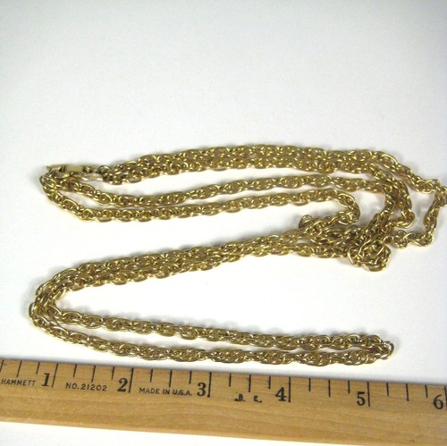 Collar multihebra cadena Goldtone 19 pulgadas unisex vintage 1970 1980 joyería - Imagen 2 de 9