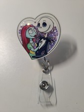Jack And Sally Retractable Badge Reel