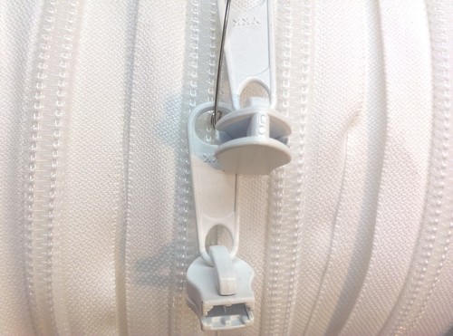 YKK #10 Coil Zipper & Slider WHITE BLACK BEIGE Marine ZIPLON Outdoors 10CF - Picture 6 of 7